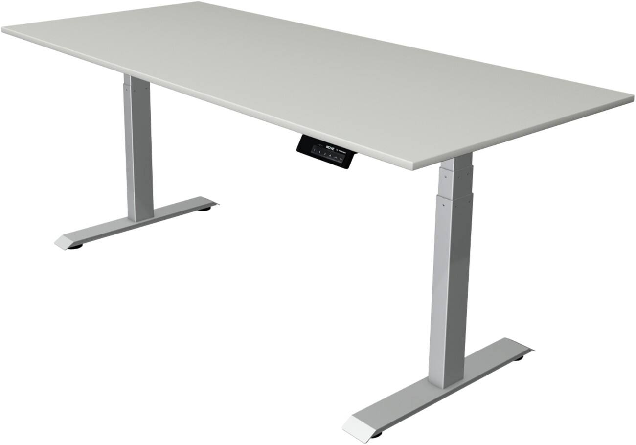 Kerkmann Elektronisch Höhenverstellbar Sitz-Stehschreibtisch Rechteckig T-Fuß 1,800 (B) x 800 (T) x 1,270 (H) mm Spanplatte Melamin Stahl