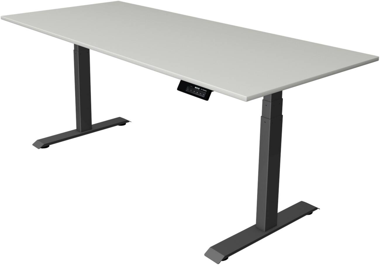 Kerkmann Elektronisch Höhenverstellbar Sitz-Stehschreibtisch Rechteckig T-Fuß 1,800 (B) x 800 (T) x 1,270 (H) mm Spanplatte Melamin Stahl