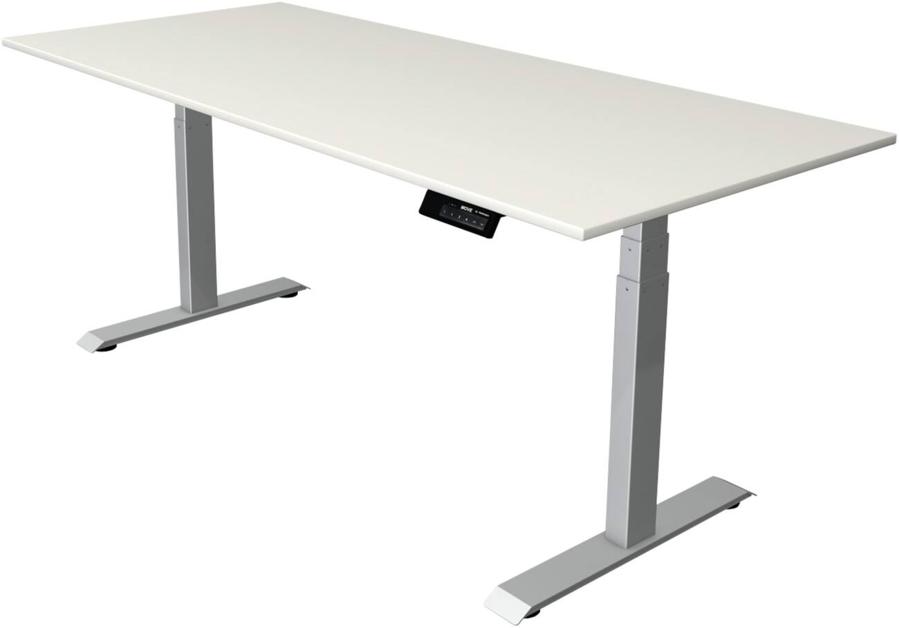 Kerkmann Elektronisch Höhenverstellbar Sitz-Stehschreibtisch Rechteckig T-Fuß 1,800 (B) x 800 (T) x 1,270 (H) mm Spanplatte Melamin Stahl