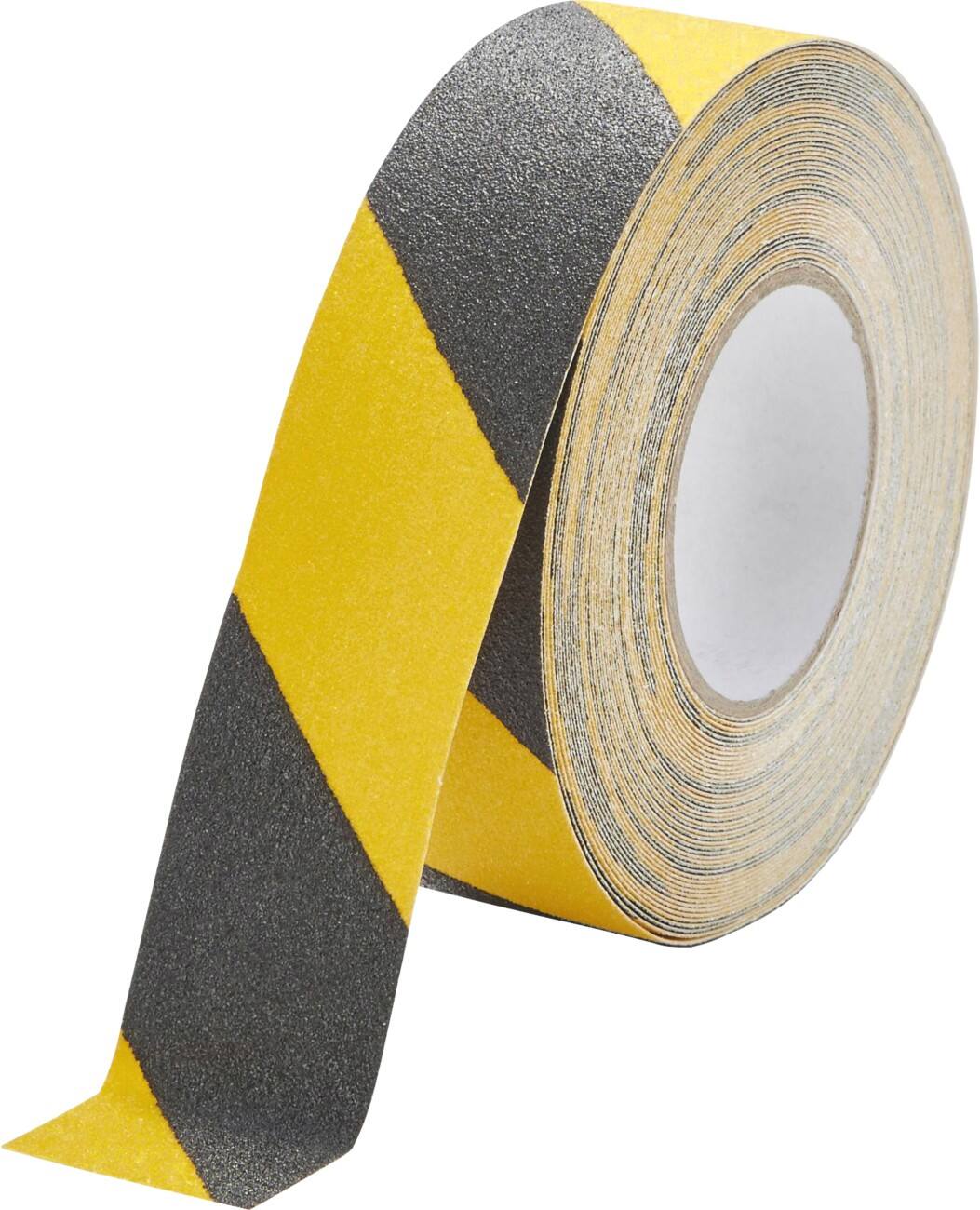 DURABLE Anti-Rutschband Schwarz Gelb 50 mm (B) x 15 m (L) PVC (Polyvinylchlorid)