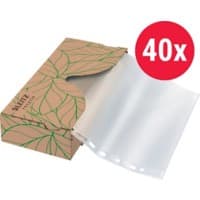 Leitz Recycle Klarsichthüllen 90% Recycelt Texturiert Transparent 11 Löcher 40220003 40 Stück