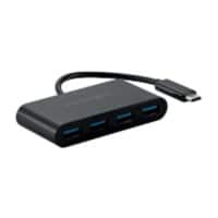 Kensington CH1200 Hub 4 x USB-A Weiblich auf 1 x USB-C Männlich K33616WW 10 Gbit/s 4 Ports Schwarz