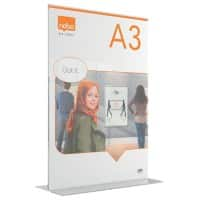 Nobo Premium Plus Tischaufsteller DIN A3 T-Form 30,7 (B) x 9 (T) x 43,3 (H) cm Transparent