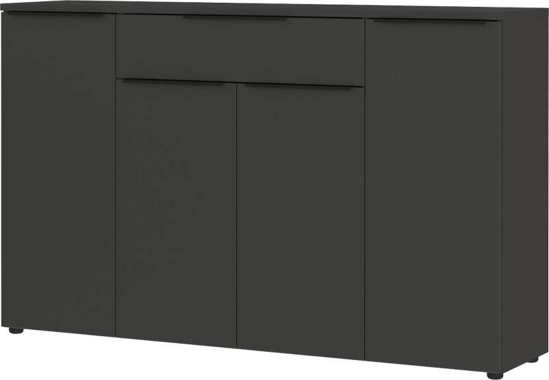 GERMANIA GW-Mailand Sideboard Spanplatte 5 Fachböden 1.610 x 400 x 1.010 mm Graphit