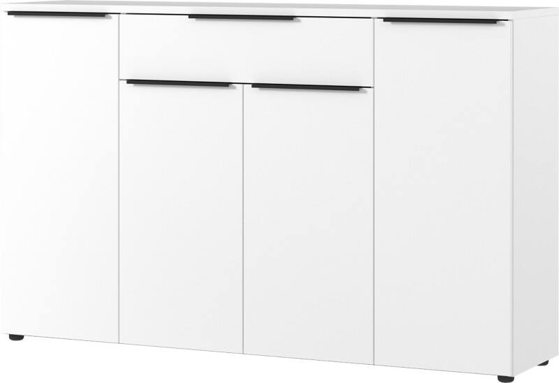 GERMANIA GW-Mailand Sideboard Spanplatte 5 Fachböden 1.610 x 400 x 1.010 mm Weiß