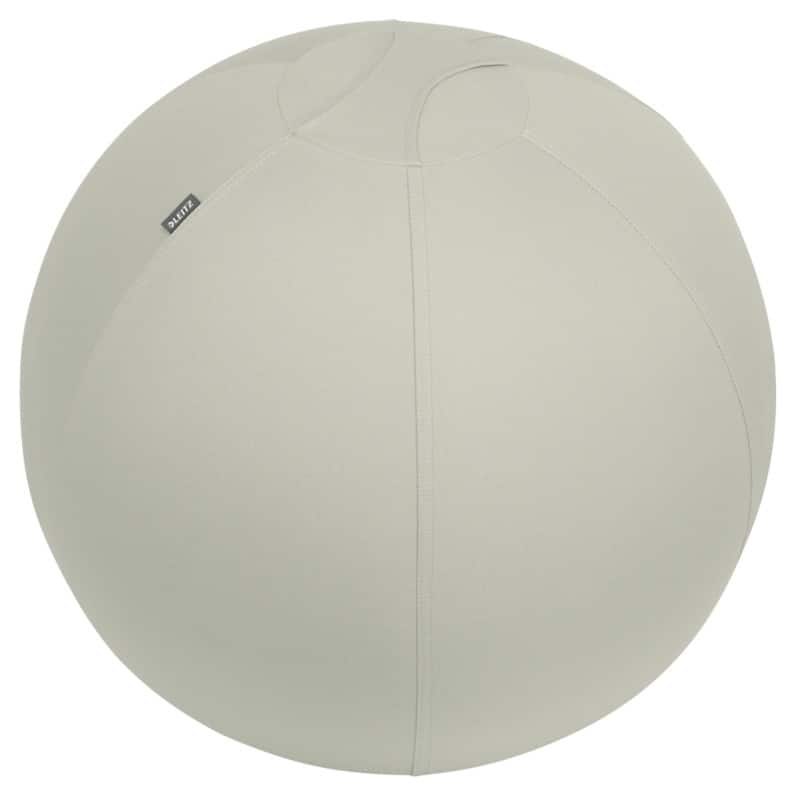 Leitz Ergo Ergonomischer Sitzball 6542 Stoppfunktion Design Tragegriff Waschbar 65 cm Bis zu 150 kg Hellgrau