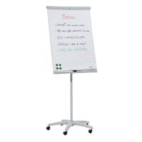 FRANKEN U-Act!Line Mobiles Magnetisches Flipchart FC91 70 x 100 cm Mit 5 Rollen und Stiftablage Hellgrau