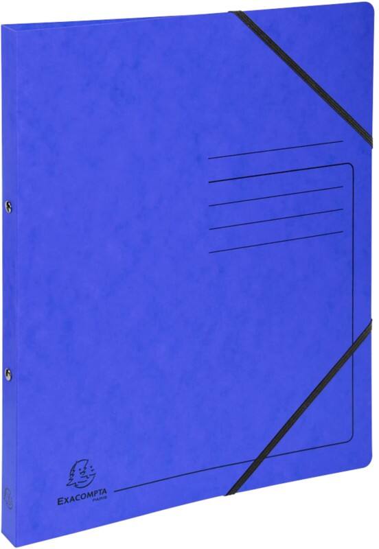 Exacompta Genuine Premium Pressspankarton 15 mm Ringbuch Pressspankarton DIN A4 2 Ringe Blau 542552E 10 Stück