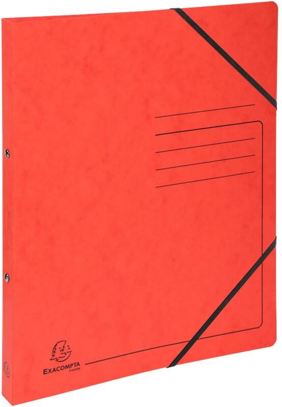 Exacompta Genuine Premium Pressspankarton 15 mm Ringbuch Pressspankarton DIN A4 2 Ringe Rot 542555E 10 Stück