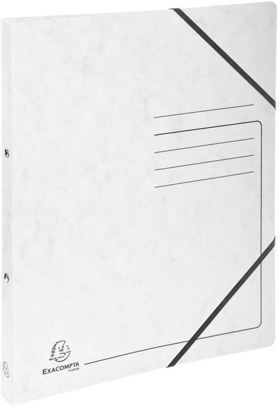 Exacompta Genuine Premium 15 mm Ringbuch Pressspankarton DIN A4 2 Ringe Weiß 542556E 10 Stück