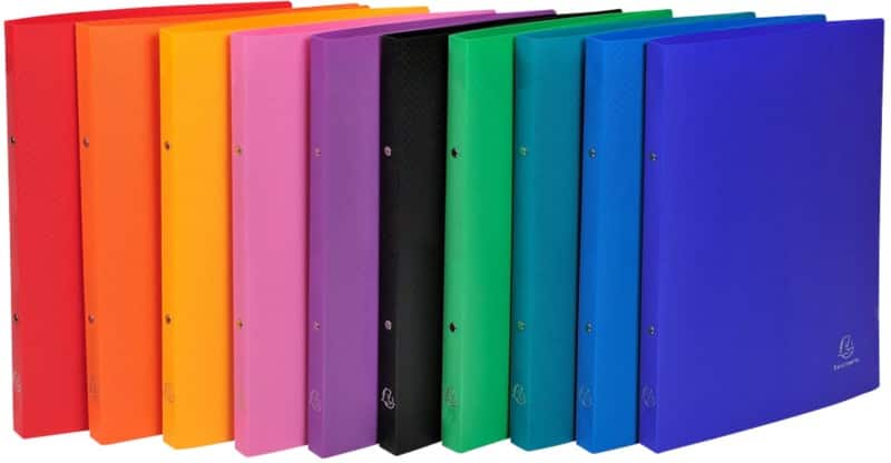 Exacompta OpaK 15 mm Ringbuch PP (Polypropylen) DIN A4 2 Ringe Farbig sortiert 541999E 10 Stück