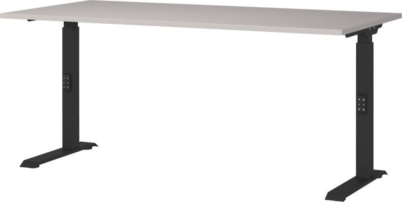 GERMANIA GW-Mailand Höhenverstellbar Schreibtisch C-Fuß 1.600 (B) x 800 (T) x 910 (H) mm Metall, Spanplatte