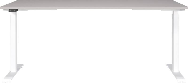 GERMANIA GW-Mailand Höhenverstellbar Sitz-Stehschreibtisch T-Fuß 1.800 (B) x 800 (T) x 1.200 (H) mm Metall, Spanplatte