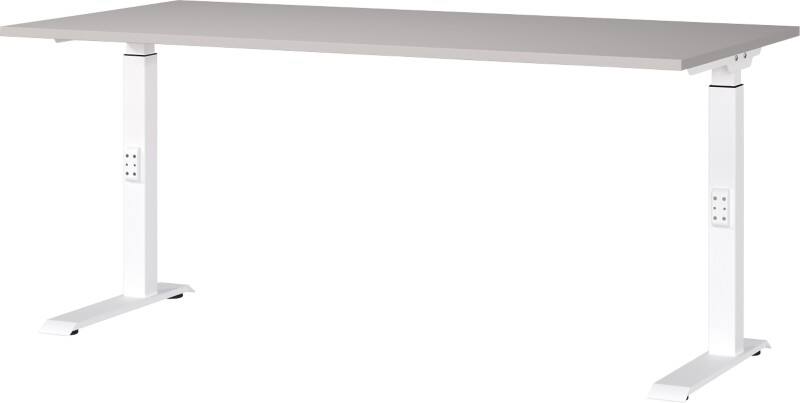 GERMANIA GW-Mailand Höhenverstellbar Schreibtisch C-Fuß 1.600 (B) x 800 (T) x 910 (H) mm Metall, Spanplatte
