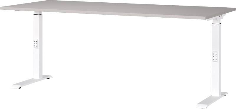 GERMANIA GW-Mailand Höhenverstellbar Schreibtisch C-Fuß 1.800 (B) x 800 (T) x 910 (H) mm Metall, Spanplatte