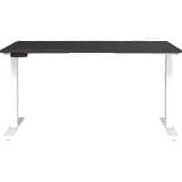 GERMANIA GW-Mailand Höhenverstellbar Sitz-Stehschreibtisch Graphit T-Fuß 1.400 (B) x 800 (T) x 1.200 (H) mm Metall, Spanplatte