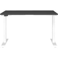 GERMANIA GW-Mailand Höhenverstellbar Schreibtisch Eiche C-Fuß 1.400 (B) x 800 (T) x 910 (H) mm Metall, Spanplatte