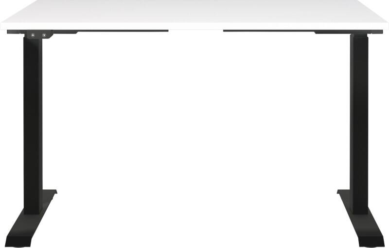 GERMANIA GW-Mailand Höhenverstellbar Schreibtisch Eiche C-Fuß 1.600 (B) x 800 (T) x 910 (H) mm Metall, Spanplatte