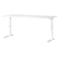 GERMANIA GW-Mailand Höhenverstellbar Schreibtisch C-Fuß 1.600 (B) x 800 (T) x 910 (H) mm Metall, Spanplatte