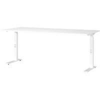 GERMANIA GW-Mailand Höhenverstellbar Schreibtisch C-Fuß 1.800 (B) x 800 (T) x 910 (H) mm Metall, Spanplatte