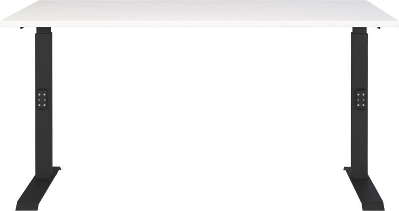 GERMANIA GW-Mailand Höhenverstellbar Schreibtisch C-Fuß 1.400 (B) x 800 (T) x 910 (H) mm Metall, Spanplatte