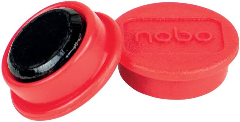 Nobo Whiteboard-Magnete Rot 0.3 kg Tragfähigkeit 24 mm 10 Stück