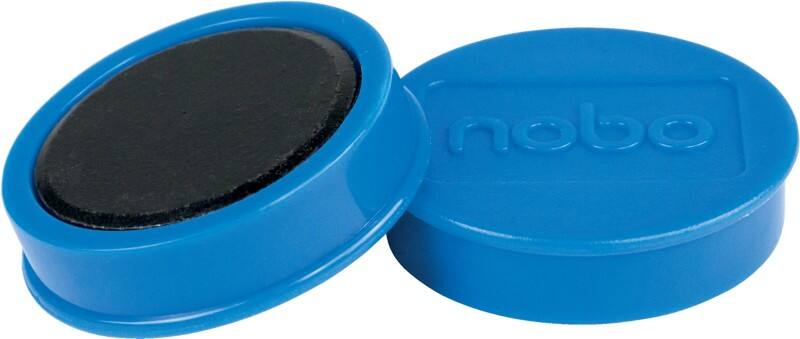 Nobo Whiteboard-Magnete Blau 2.5 kg Tragfähigkeit 38 mm 10 Stück
