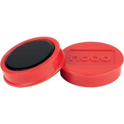Nobo Whiteboard-Magnete Rot 2.5 kg Tragfähigkeit 38 mm 10 Stück