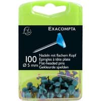 Exacompta Stecknadeln 5 mm Hellblau 100 Stück