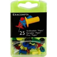 Exacompta Papic Reißnägel PS (Polystyrol) 10 mm Mehrfarbig 25 Stück