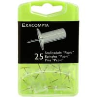 Exacompta Papic Reißnägel PS (Polystyrol) 10 mm Transparent 25 Stück