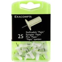 Exacompta Papic Reißnägel PS (Polystyrol) 10 mm Weiß 25 Stück