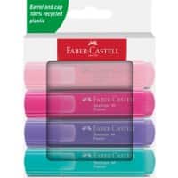 Faber-Castell Textliner 46 Textmarker Farbig sortiert Mittel Keilspitze 1- 5 mm 4 Stück