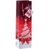 Sigel Flaschenbeutel Weihnachten Glitzernder Baum Rot, weiß 8 x 10 x 35 cm