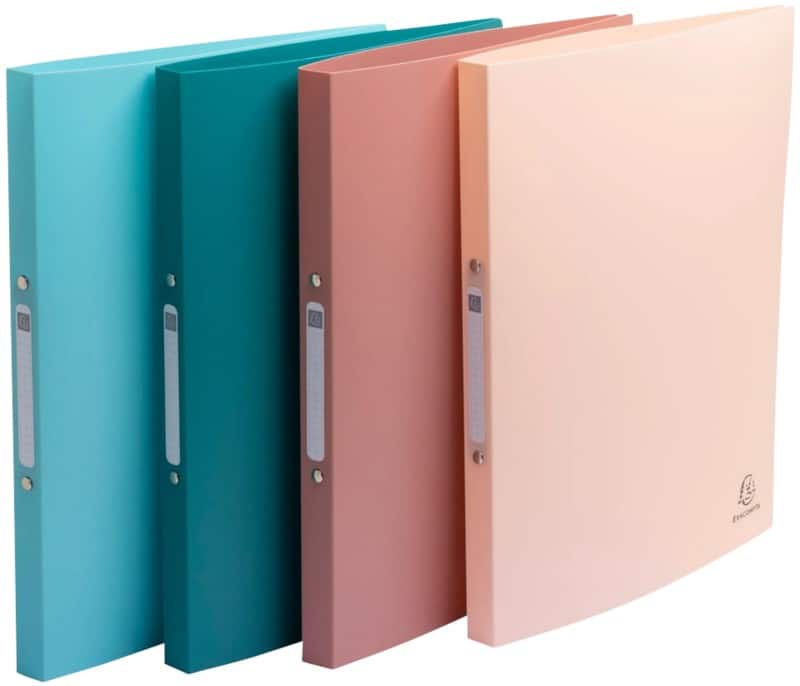 Exacompta Skandi 15 mm Ringbuch PP (Polypropylen) DIN A4 2 Ringe Farbig sortiert 54270E 4 Stück
