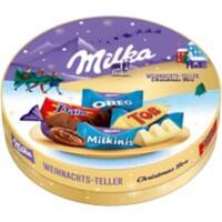 Milka Weihnachts-Teller Mini-Schokoladentafel 198 g