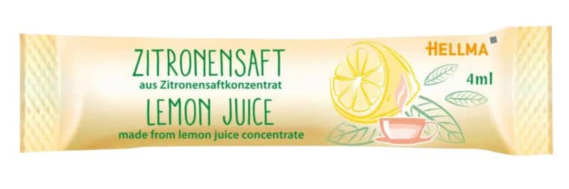 Hellma Zitronensaft Sticks 100 Stück à 4 ml