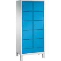 C+P S 3000 Evolo Metall Schließfach 11 Türen Zylinderschloss 810 x 500 x 1.850 mm Lichtgrau 48060-205 S10008