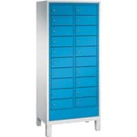 C+P S 3000 Evolo Metall Schließfach 21 Türen Zylinderschloss 810 x 500 x 1.850 mm Lichtgrau 48060-210 S10012