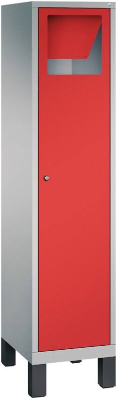 C+P S 3000 Evolo Metall Schließfach 1 Tür Zylinderschloss 420 x 500 x 1.850 mm Weiß 48070-210 S10162