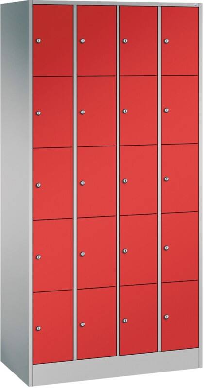 C+P S 8070 Evolo Metall Schließfach 20 Türen Zylinderschloss 900 x 480 x 1.950 mm Schwarz 80700-40 S10407