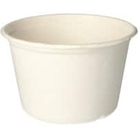 PAPSTAR pure Einweg Suppenbecher Zuckerrohr 600 ml 140 mm Weiß 50 Stück