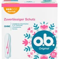 o.b. Tampons ohne Applikator Original Normal 64 Stück