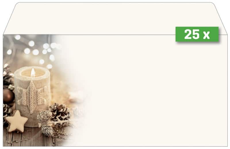 Sigel Weihnachten Briefumschläge 2211,10,9 cm Mehrfarbig 25 Stück