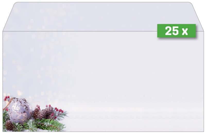 Sigel Weihnachten Briefumschläge 2211,10,9 cm Gold, Weiß 25 Stück