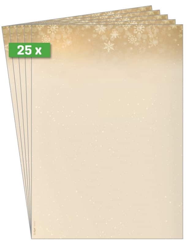 Sigel DIN A4 Briefpapier Gold, Weiß  90 g/m² 25 Stück