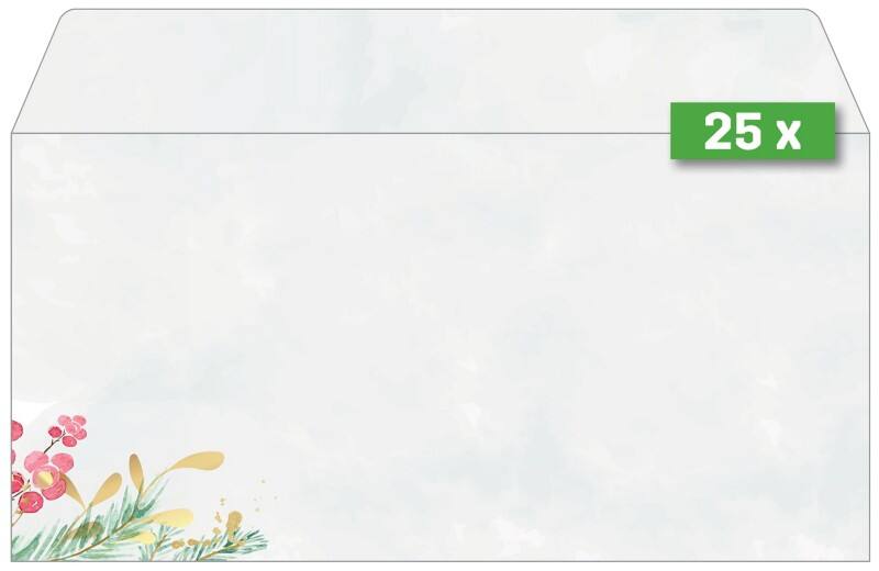 Sigel Weihnachten Briefumschläge 2211,10,9 cm Mehrfarbig 25 Stück