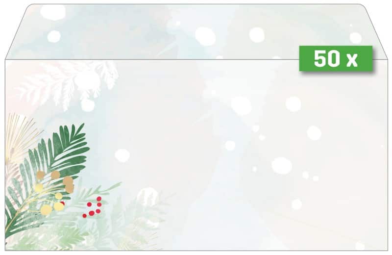 Sigel Weihnachten Briefumschläge 2211,12,5 cm Mehrfarbig 50 Stück