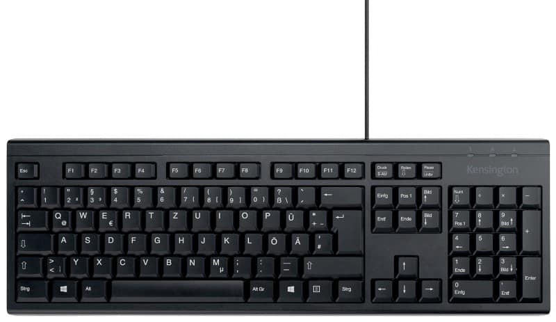 Kensington EQ KB100 Kabelgebundene Full-Size Tastatur K63727DE QWERTZ 1,5 m USB-A Kabel Schwarz