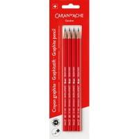 Caran d'Ache Bleistift HB 10 mm Grau 4 Stück